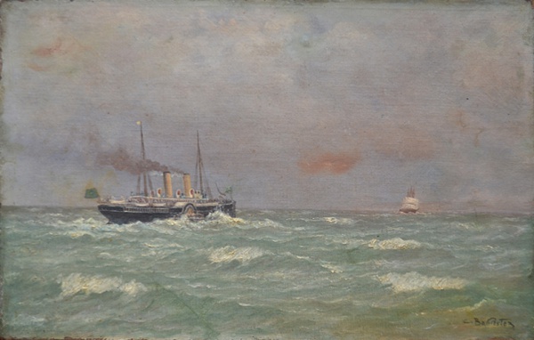 Arte . Belmiro de Almeida, Paisagem - óleo sobre cartão - med. foto 3