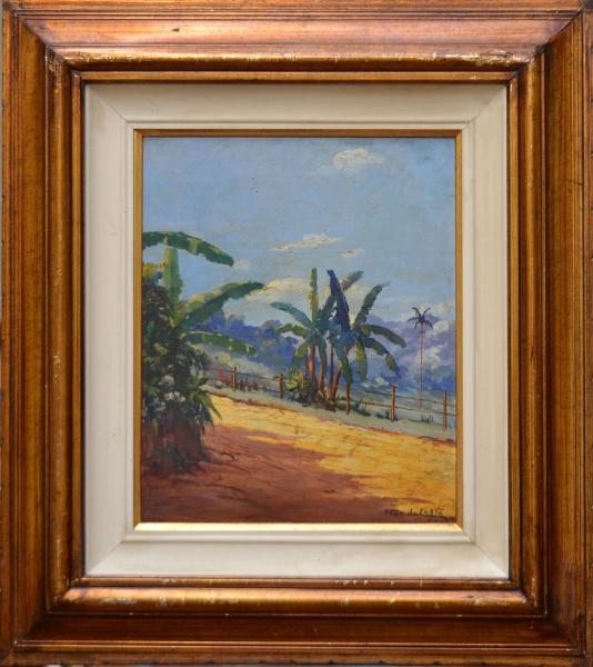 Arte . Belmiro de Almeida, Paisagem - óleo sobre cartão - med. foto 6
