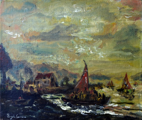 Arte . Milton Dacosta, Figura e Pássaro - óleo sobre tela - me foto 2