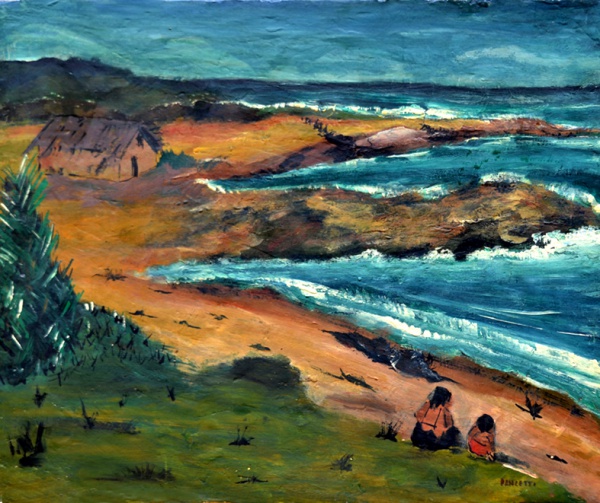 Arte . Milton Dacosta, Figura e Pássaro - óleo sobre tela - me foto 7