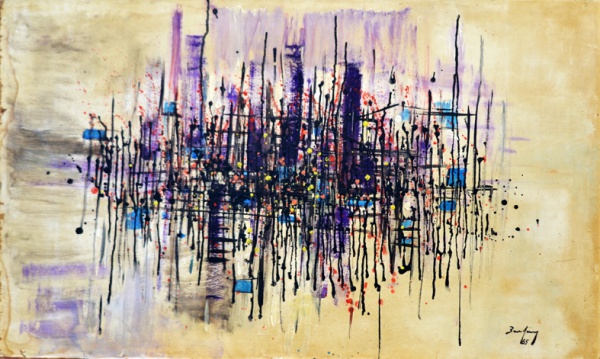 Arte . Milton Dacosta, Figura e Pássaro - óleo sobre tela - me foto 8