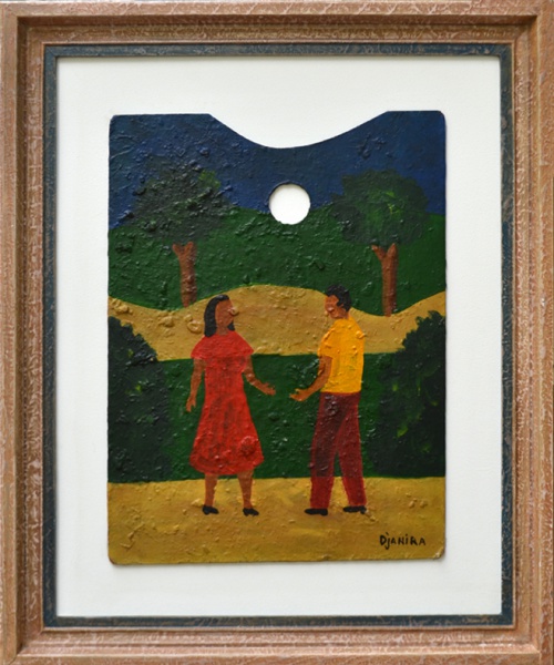 Arte . Francisco Rebolo, Cena Rural - Óleo sobre tela - Med. 6 foto 6