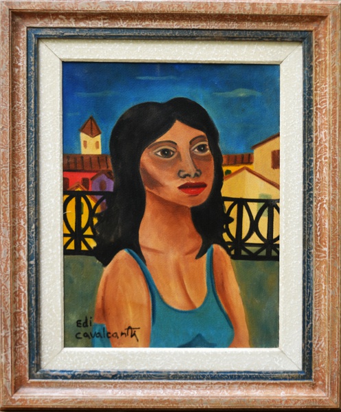 Arte . Francisco Rebolo, Cena Rural - Óleo sobre tela - Med. 6 foto 7