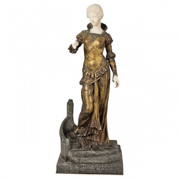 Joias . Xavier Raphanel (França, 1876-1957) Escultura em bronze ormolu representando ...