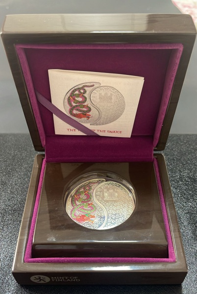 Joias . RARAs - 2 x (1/2 Oz DE PRATA .925%) - MOEDAS DE FIJI THE YEAR THE SNAKE - THE ...