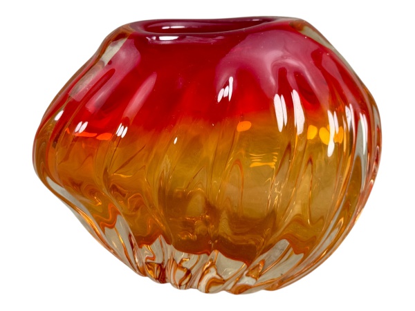 Joias . MURANO, um (1) vaso confeccionado em vidro de Murano tr foto 8