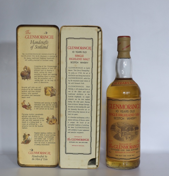 Joias . Glenmorangie / 10 anos / Single Highland Malt. Escócia. 750ml. 43%vol. Década  ...