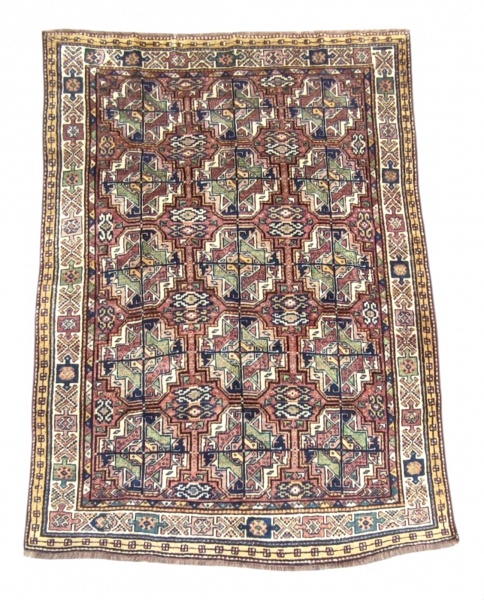 Antigo tapete Shiraz. Med. 2,20x1,60=3,52m².