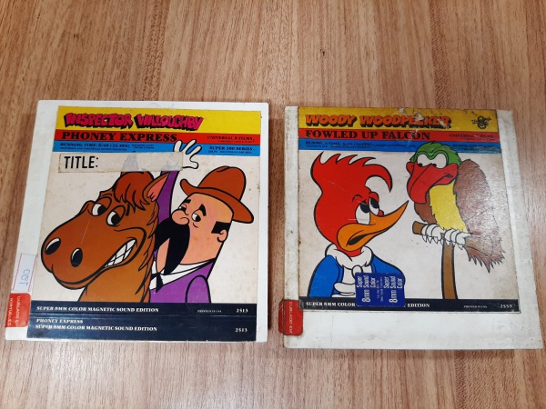Lote com 2 filmes vintage em formato Super 8. Nas embalagens