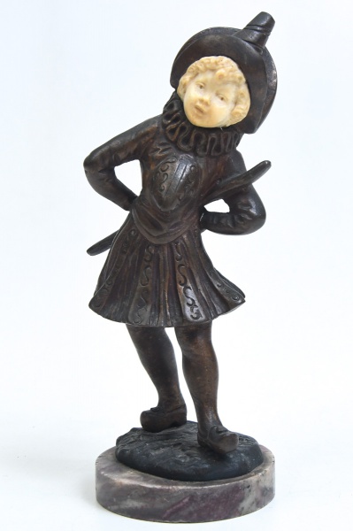 Joias . Escultura Criselefantina "Pierrot Gamin" - Assi foto 7