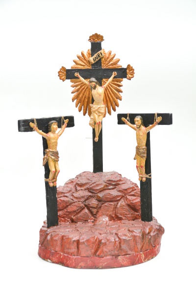 Joias . Pernambuco Dec. 20 - Calvário em madeira entalhada, com as crucificações de ...