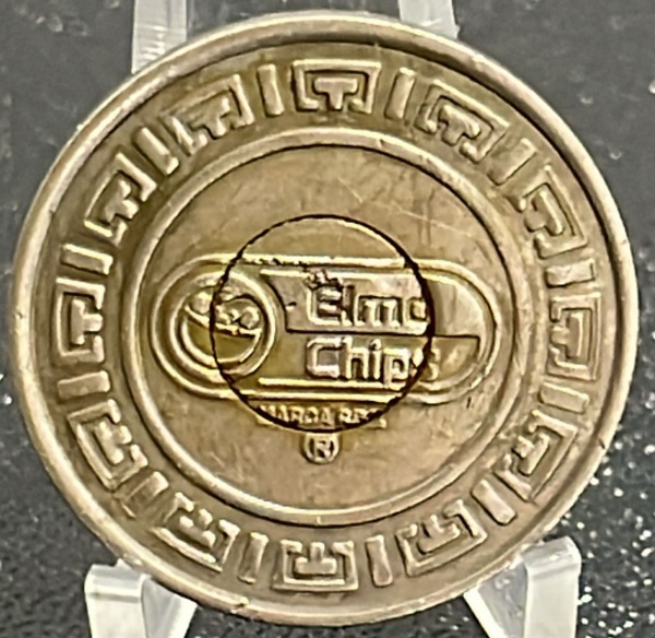 Joias . TOKEN / FICHA - ELMA CHIPS - METAL - DIAMETRO (+/-): 22mm.