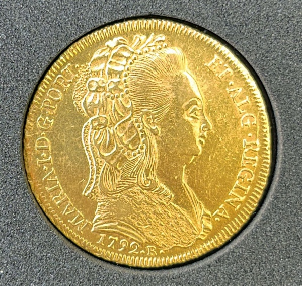 Joias . 6400 Réis 1792R Véu Toucado D. Maria I  Ouro 14,3 g