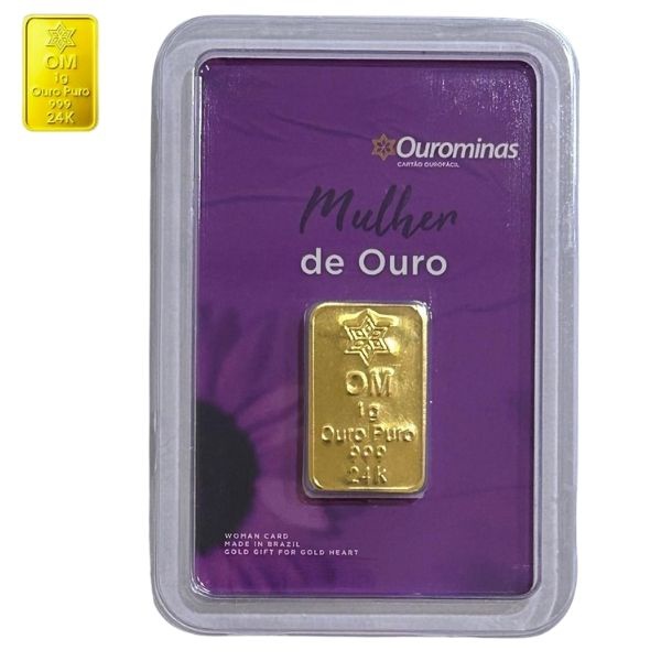 Joias . Ouro - Blister Temático MÃE DE OURO com 2 Gramas de Our foto 3