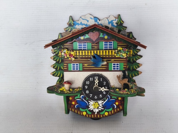 Relogios . RELÓGIO - PAREDE: Relógio cuco em miniatura de coleção fabricado em madeira no ...
