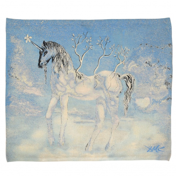 Joias . SALVADOR DALI (Espanha 1904/1989) Unicórnio - Tapeçaria, medidas: 104 x 120 cm. ...