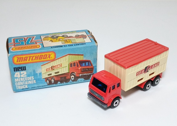 Joias . Carrinho Matchbox n 42 Mercedes Container Truck Made In England 1976, o produto ...