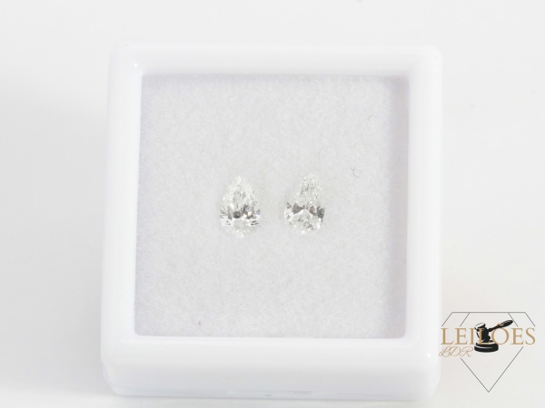 Joias . 2 Diamantes Aprox. 23 Pontos Cada (0,47 CT), Qualidade SI2-SI3, Cor H-J , Lap. ...