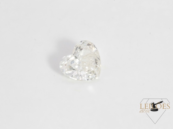 Joias . Diamante Aprox. 42 Pontos (0,42 Cts), Qualidade I1, Cor M , Lap. Coração ...