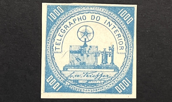Joias . 1871  - BRASIL - TELÉGRAFICO - NOVO - BELA PEÇA - RHM T-6 - valor de catálogo ...