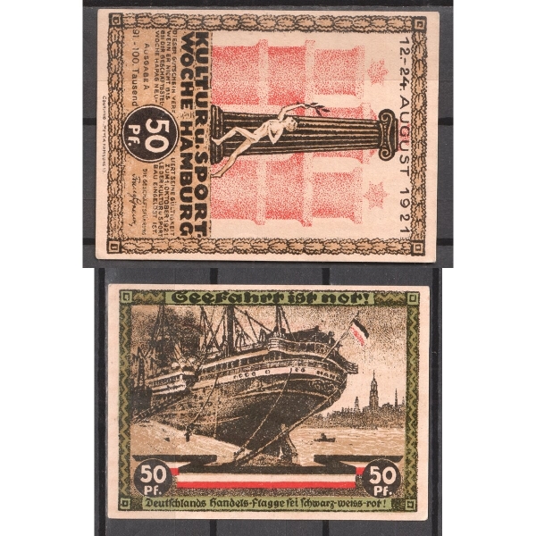 Joias . CIDADE DE BREMEN (TERRA DE BREMEN)  - 50 PF - 1921 - TA foto 3