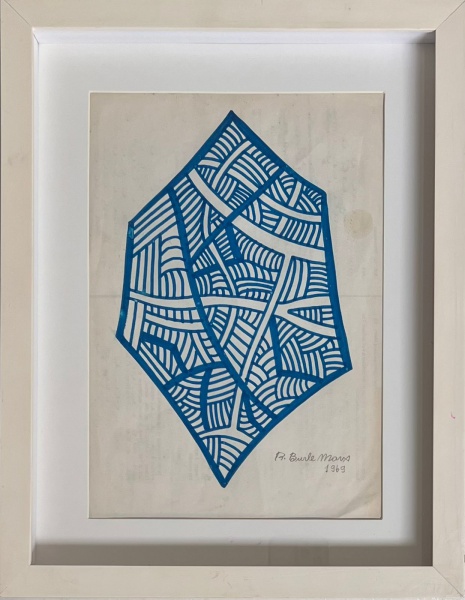Arte . Di Cavalcanti, vaso de flor, técnica mista sobre cartão foto 3