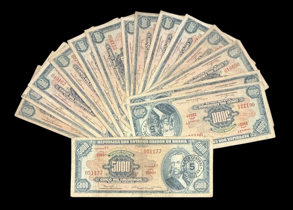 Joias . Cédula Brasil, 50.000 cruzeiros reais, dita baiana, cha foto 6