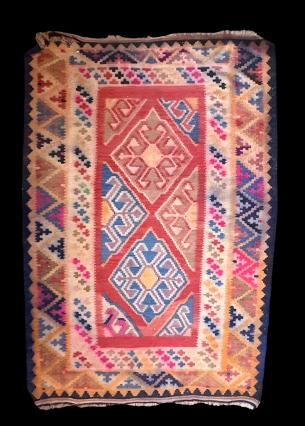 Joias . Antigo tapete Kirman, circa de 1940, med. 360 x 280 cm foto 4