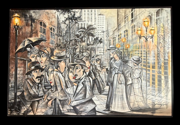 Arte . Eduardo Camões (RJ 1955) - "Paisagem do Jardim Botâ foto 7