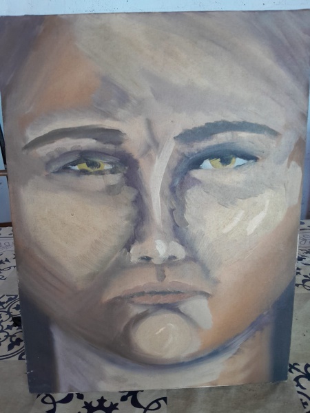Arte . QUADRO ÓLEO SOBRE TELA MOÇA  - AUTORIA VIVIANE ALVES - foto 3