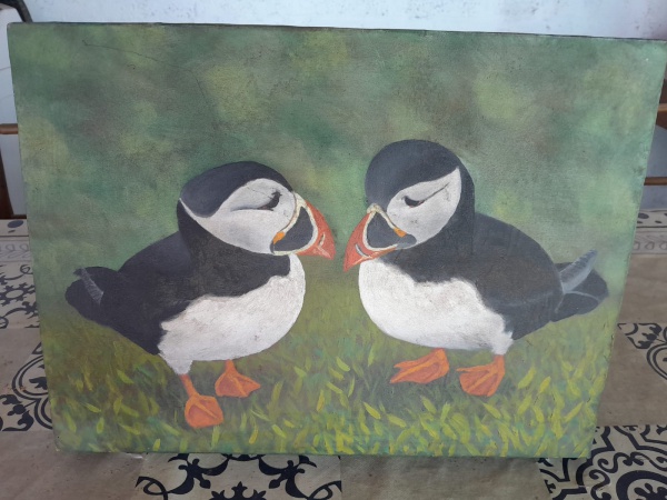 Arte . QUADRO ÓLEO SOBRE TELA MOÇA  - AUTORIA VIVIANE ALVES - foto 4