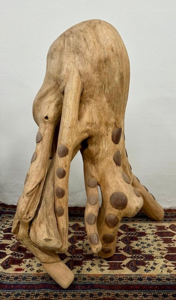 Joias . Escultura madeira Tentáculos Primavera . 130x130cm.