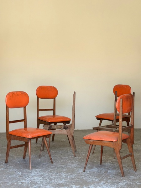 Joias . Móveis Teperman - c. 1950 - Conjunto de 5 Cadeiras Exec foto 6