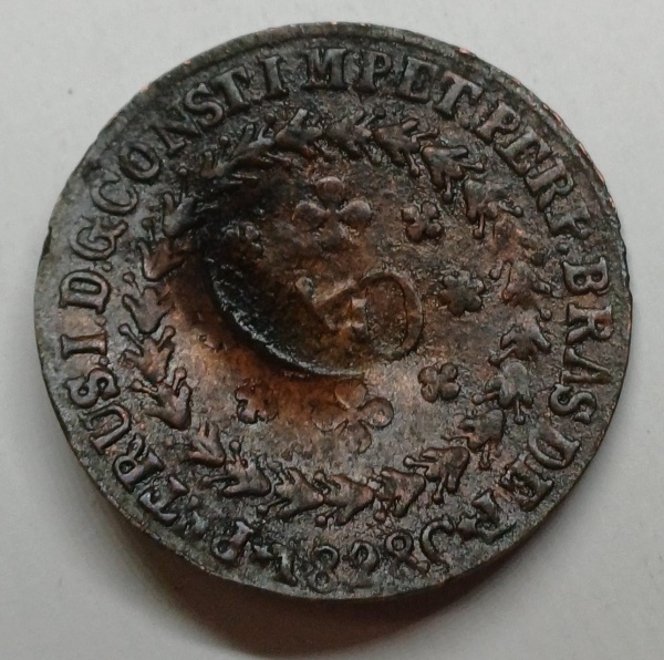 Joias . NUMISMÁTICA - ANTIGA MOEDA DE COBRE DO BRASIL ( IMPÉRIO foto 3