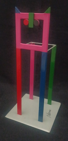 Joias . GUSTAVO ROSA - ESCULTURA REPRESENTANDO UM GATO.PEÇA ASSINADA !!! ALT DE 30 CM