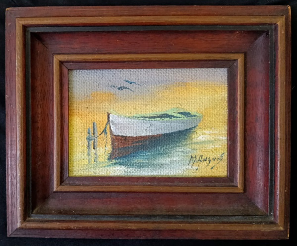 Arte . QUADRO - Quadro, pintura óleo sobre eucatex, representa foto 2