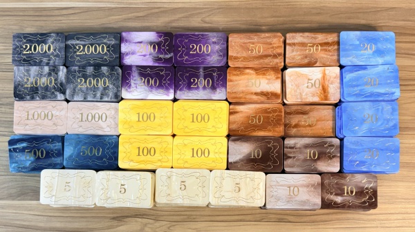 Joias . LOTE COM 414 FICHAS DE POKER - FICHAS GRANDES - Material aparenta ser Acrílico ...
