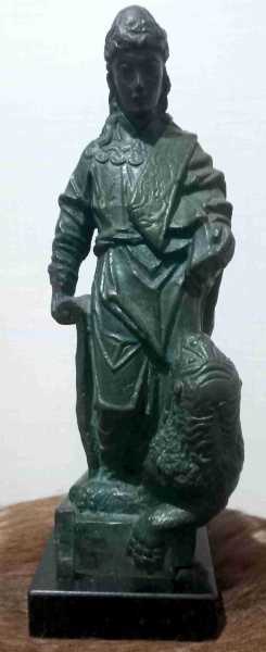 Joias . ESCULTURA EM BRONZE-PROFETA DANIEL DO ANTIGO TESTAMENTO-ANOS 60. Rica em ...