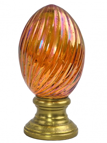 Joias . CARNIVAL GLASS - MARIGOLD - Raríssima Pinha de Coleção, em vidro Carnival Glass ...