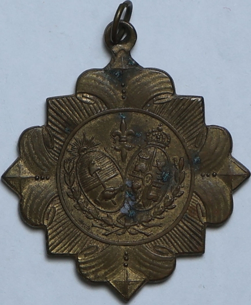 Madame Pele 22K GOLD PLATE 遺品整理 蚤の市 Medalha do Brasil - 1960 - Visita do presidente dos Est