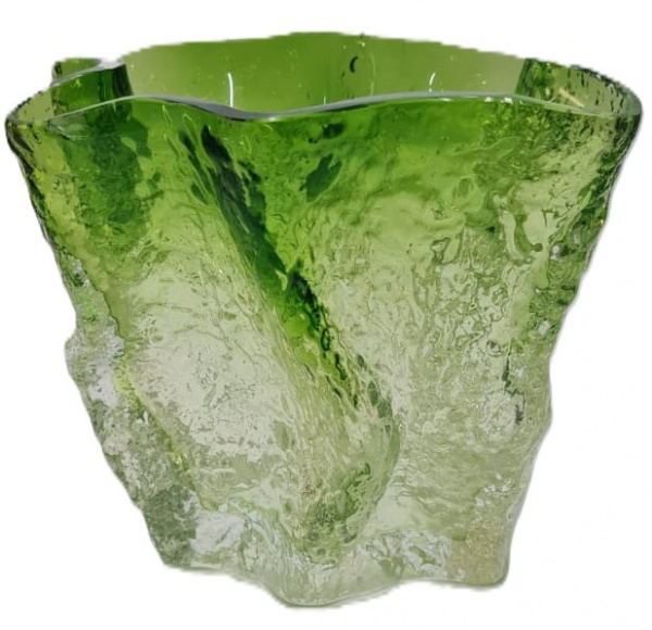Joias . Vaso de vidro artístico finlandês, projetado pelo designer Kaj Blomqvist, ...