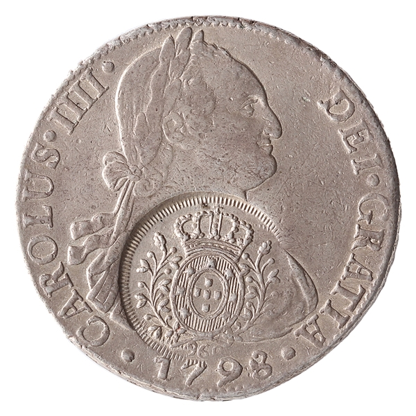 Joias . Brasil, 1200 Réis, 1843. Prata. AI P557. Sob. Foi limpa foto 2