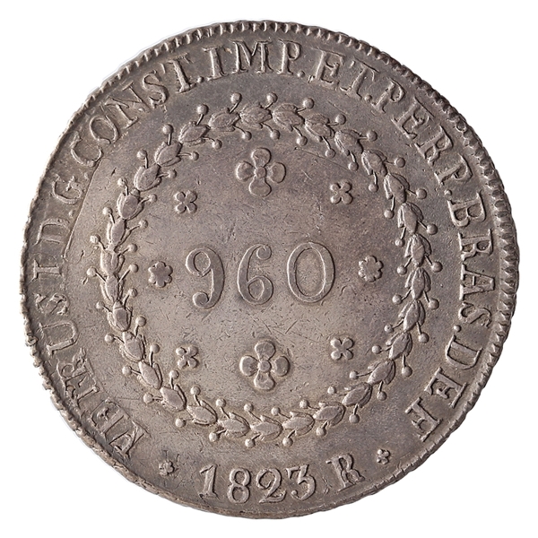 Joias . Brasil, 1200 Réis, 1843. Prata. AI P557. Sob. Foi limpa foto 4