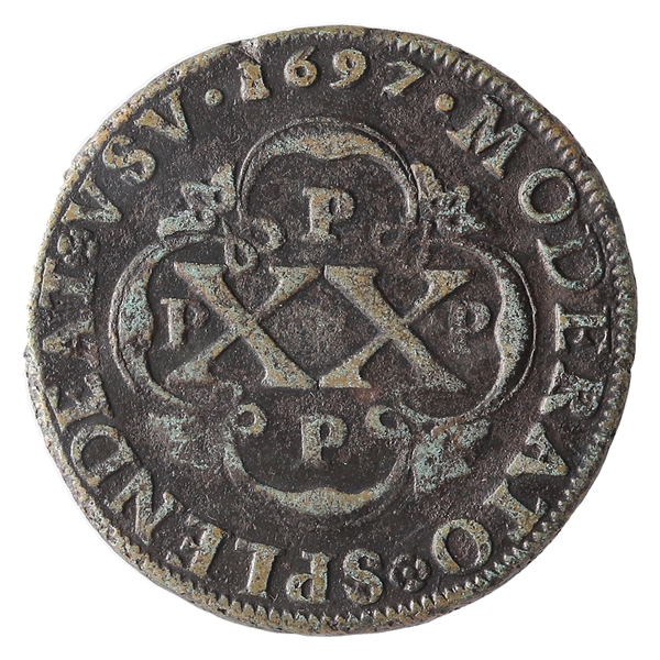 Joias . Brasil, XX Réis, 1694PPPP. Cobre. AI C013. Sob. Linda. foto 1