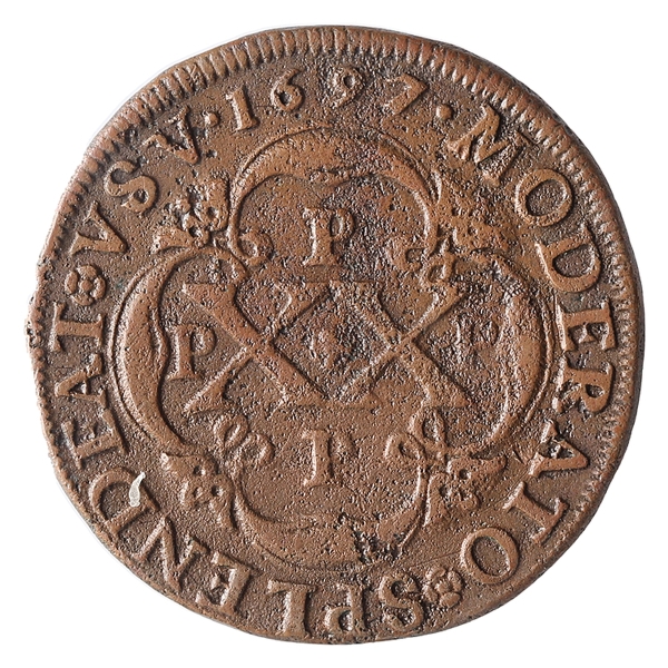 Joias . Brasil, XX Réis, 1694PPPP. Cobre. AI C013. Sob. Linda. foto 3