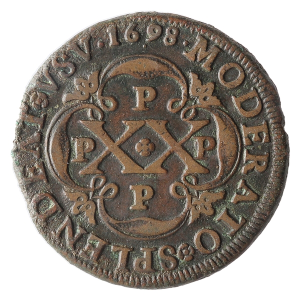 Joias . Brasil, XX Réis, 1694PPPP. Cobre. AI C013. Sob. Linda. foto 4