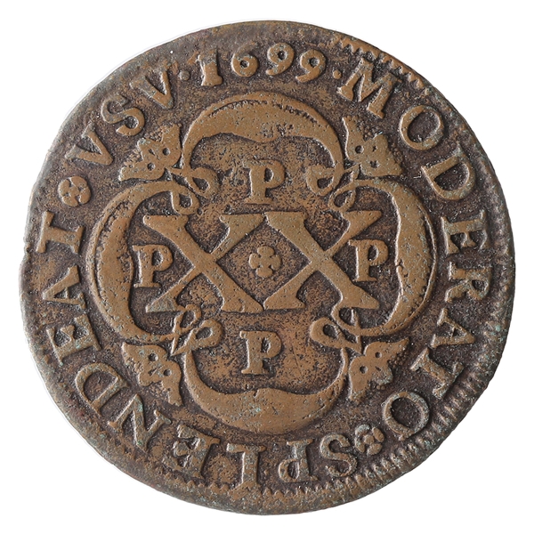 Joias . Brasil, XX Réis, 1694PPPP. Cobre. AI C013. Sob. Linda. foto 5