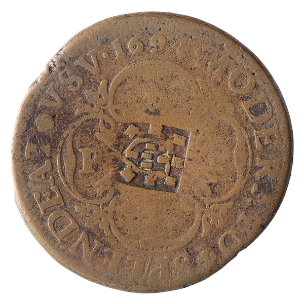 Joias . Brasil, XX Réis, 1694PPPP. Cobre. AI C013. Sob. Linda. foto 6