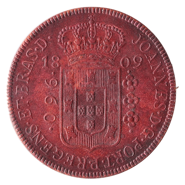 Joias . Brasil, Réplica - 960 Réis, 1809R. Prata. FC. 26.82g; 4 foto 2