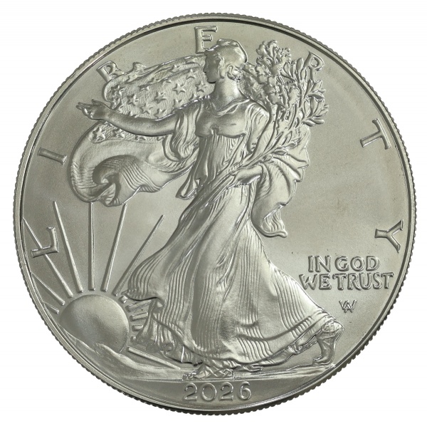 Joias . Moeda dos Estados Unidos - 1 Dollar - Silver Eagle - LANÇAMENTO - 2026 - Type 2 ...
